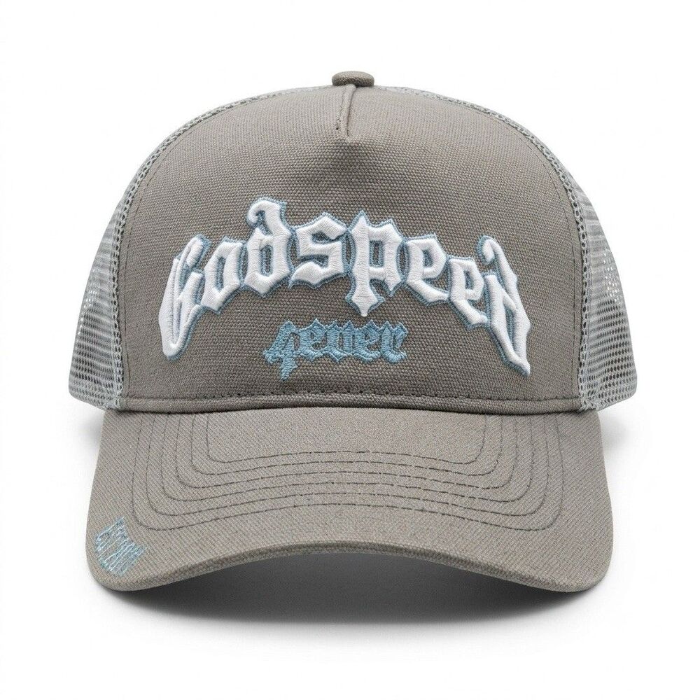 Godspeed New York GS Forever Trucker Hat 4ever Gray Washed Snapback Cap